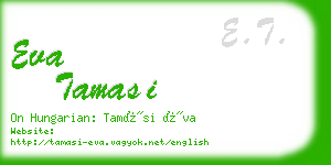 eva tamasi business card